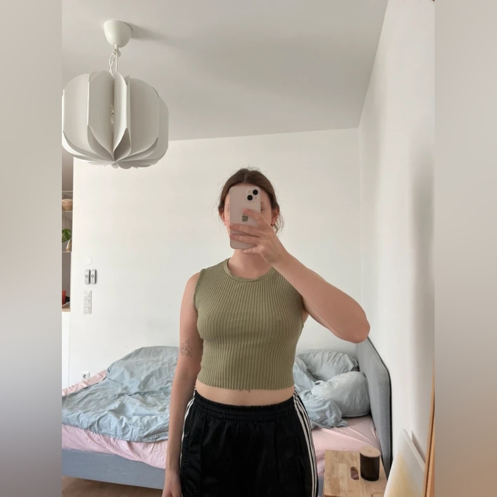 Tank Top Green Zara, M